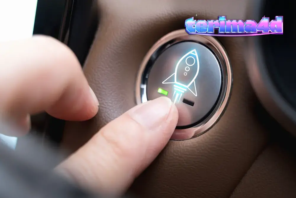 Tampilan antarmuka permainan slot modern dengan simbol buah klasik.